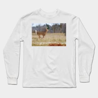 Deer Run - White-tailed deer Long Sleeve T-Shirt